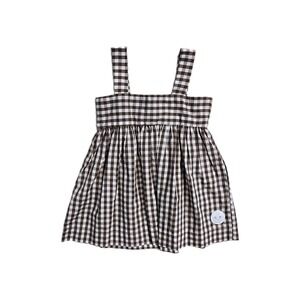 Smiling Button Boutique Girls  2 T Dress Tank Brown Plaid  NEW